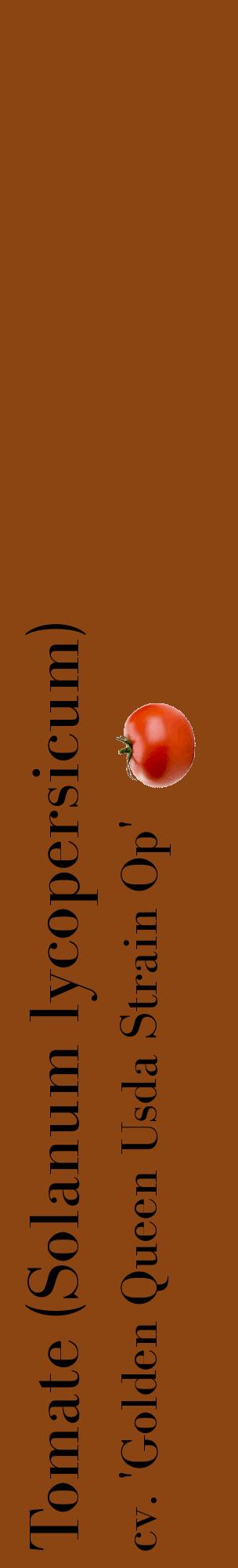 Étiquette de : Solanum lycopersicum cv. 'Golden Queen Usda Strain Op' - format c - style noire30_basiquebod avec comestibilité simplifiée