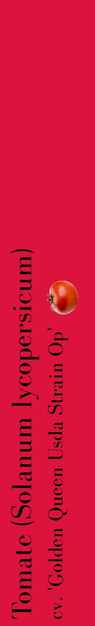 Étiquette de : Solanum lycopersicum cv. 'Golden Queen Usda Strain Op' - format c - style noire36_basiquebod avec comestibilité simplifiée