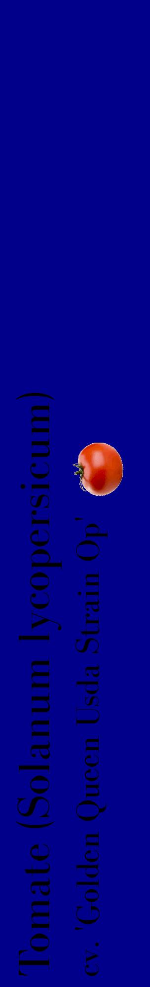Étiquette de : Solanum lycopersicum cv. 'Golden Queen Usda Strain Op' - format c - style noire7_basiquebod avec comestibilité simplifiée