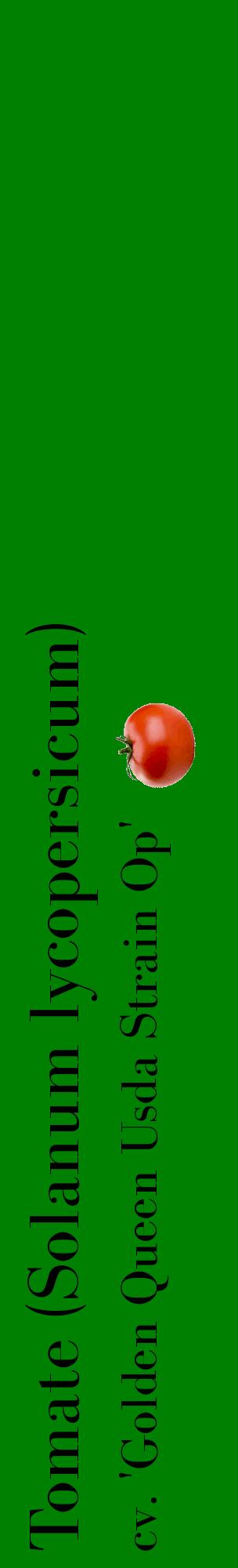 Étiquette de : Solanum lycopersicum cv. 'Golden Queen Usda Strain Op' - format c - style noire9_basiquebod avec comestibilité simplifiée