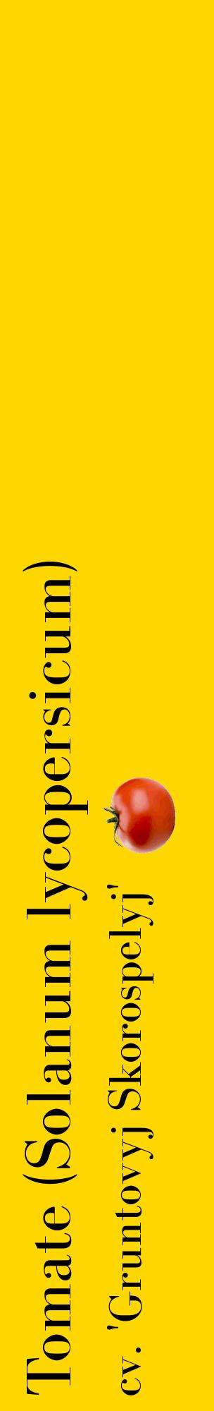 Étiquette de : Solanum lycopersicum cv. 'Gruntovyj Skorospelyj' - format c - style noire21_basiquebod avec comestibilité simplifiée