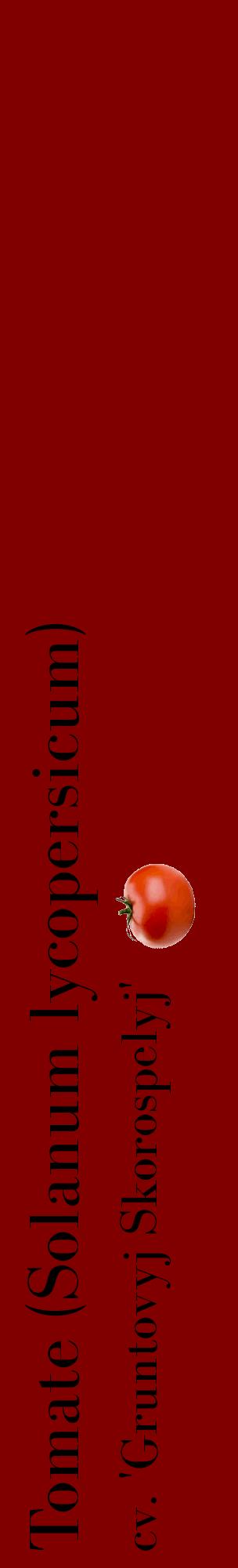 Étiquette de : Solanum lycopersicum cv. 'Gruntovyj Skorospelyj' - format c - style noire29_basiquebod avec comestibilité simplifiée