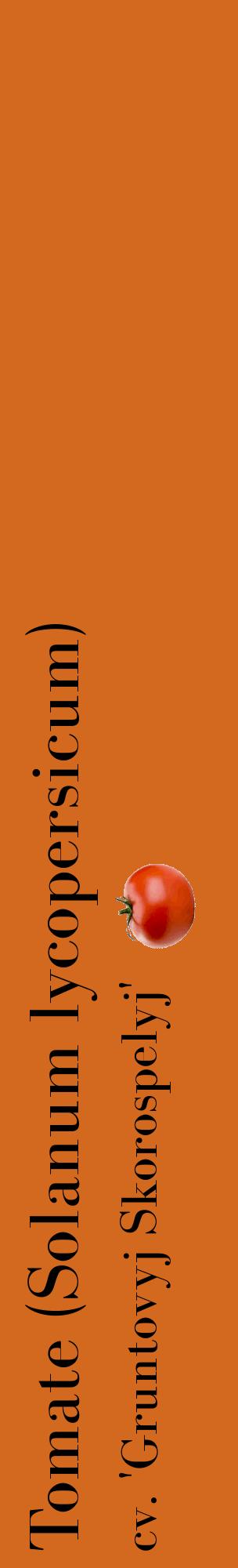 Étiquette de : Solanum lycopersicum cv. 'Gruntovyj Skorospelyj' - format c - style noire31_basiquebod avec comestibilité simplifiée