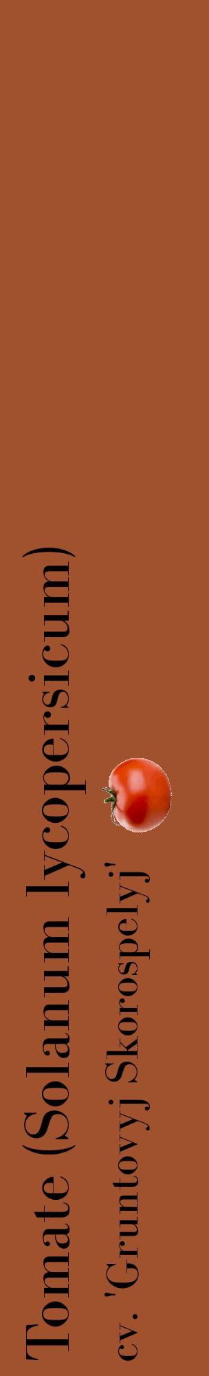 Étiquette de : Solanum lycopersicum cv. 'Gruntovyj Skorospelyj' - format c - style noire32_basiquebod avec comestibilité simplifiée