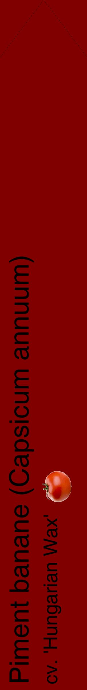 Étiquette de : Capsicum annuum cv. 'Hungarian Wax' - format c - style noire29_simplehel avec comestibilité simplifiée