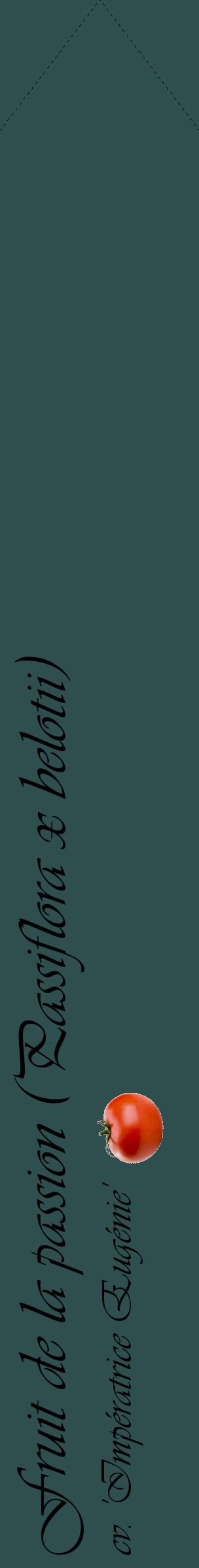 Étiquette de : Passiflora x belotii cv. 'Impératrice Eugénie' - format c - style noire58_simpleviv avec comestibilité simplifiée