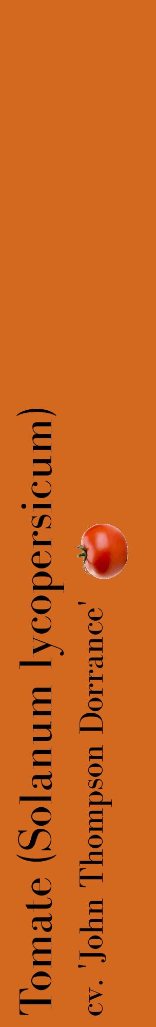 Étiquette de : Solanum lycopersicum cv. 'John Thompson Dorrance' - format c - style noire31_basiquebod avec comestibilité simplifiée