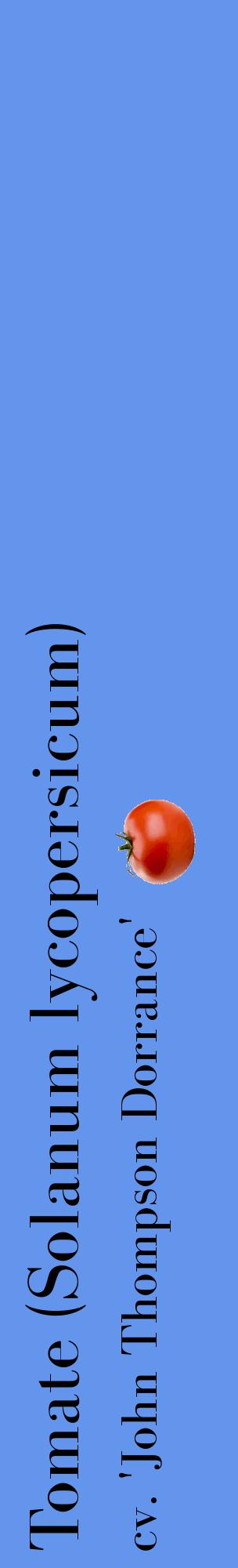 Étiquette de : Solanum lycopersicum cv. 'John Thompson Dorrance' - format c - style noire4_basiquebod avec comestibilité simplifiée