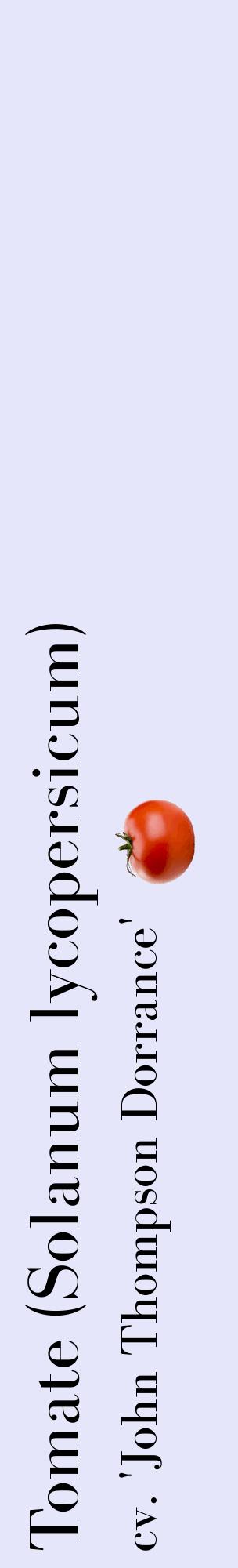 Étiquette de : Solanum lycopersicum cv. 'John Thompson Dorrance' - format c - style noire55_basiquebod avec comestibilité simplifiée