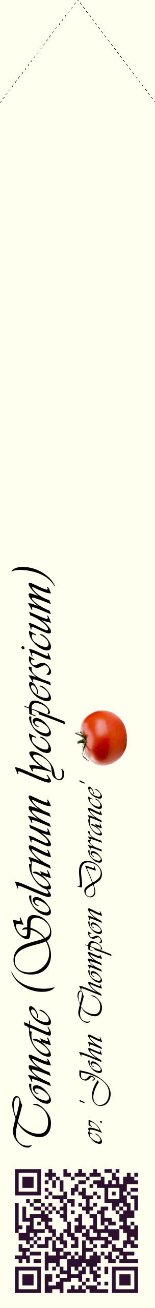Étiquette de : Solanum lycopersicum cv. 'John Thompson Dorrance' - format c - style noire19_simpleviv avec qrcode et comestibilité simplifiée