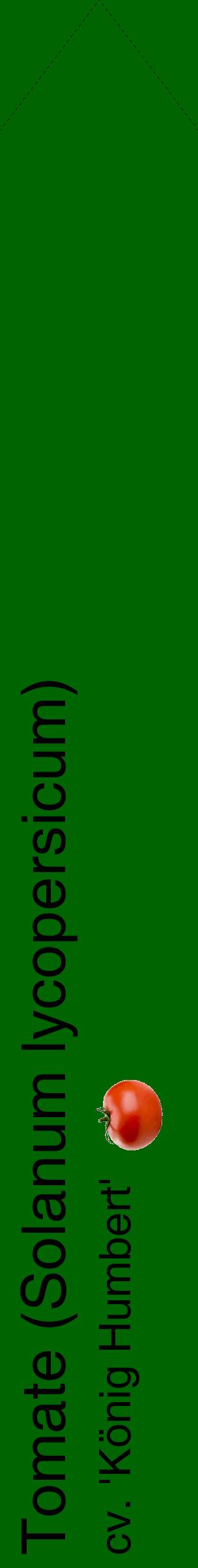 Étiquette de : Solanum lycopersicum cv. 'König Humbert' - format c - style noire8_simplehel avec comestibilité simplifiée