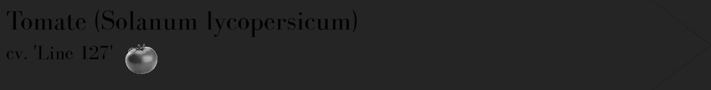 Étiquette de : Solanum lycopersicum cv. 'Line 127' - format c - style noire47_simple_simplebod avec comestibilité simplifiée