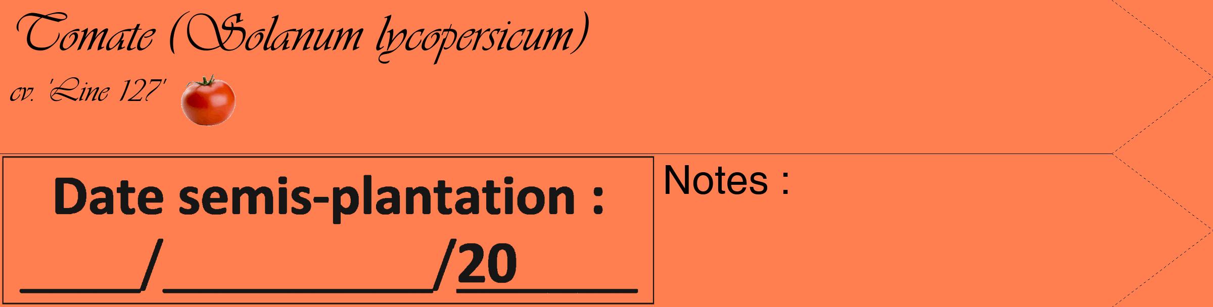 Étiquette de : Solanum lycopersicum cv. 'Line 127' - format c - style noire24_simple_simpleviv avec comestibilité simplifiée