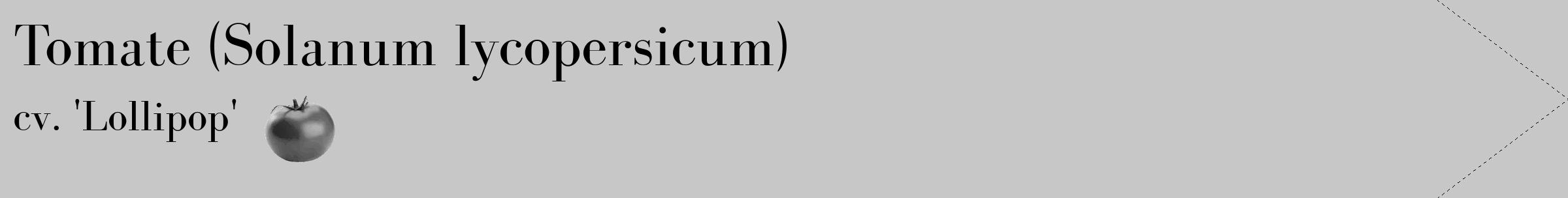 Étiquette de : Solanum lycopersicum cv. 'Lollipop' - format c - style noire15_simple_simplebod avec comestibilité simplifiée
