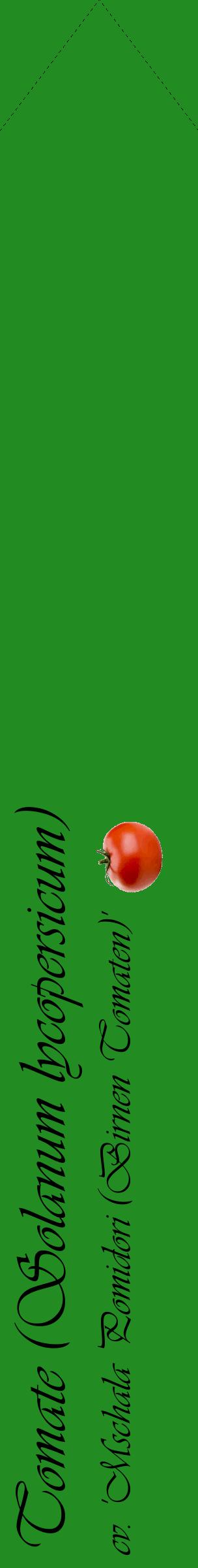 Étiquette de : Solanum lycopersicum cv. 'Mschala Pomidori (Birnen Tomaten)' - format c - style noire10_simpleviv avec comestibilité simplifiée