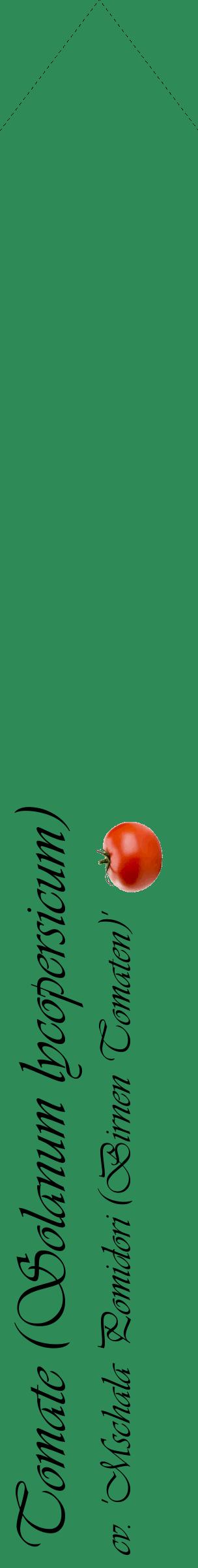 Étiquette de : Solanum lycopersicum cv. 'Mschala Pomidori (Birnen Tomaten)' - format c - style noire11_simpleviv avec comestibilité simplifiée