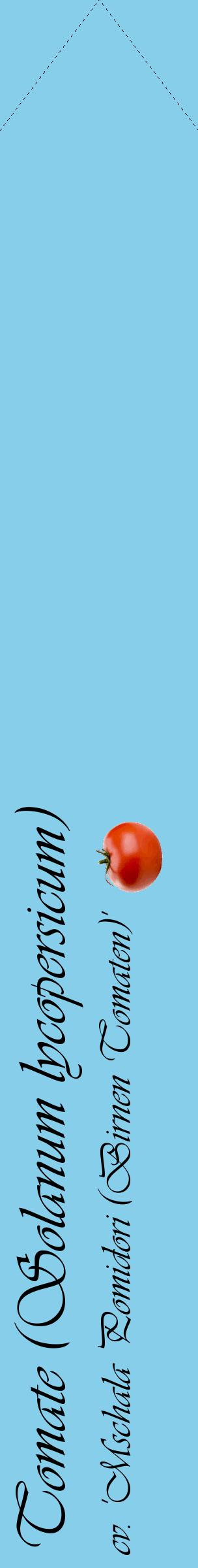 Étiquette de : Solanum lycopersicum cv. 'Mschala Pomidori (Birnen Tomaten)' - format c - style noire1_simpleviv avec comestibilité simplifiée