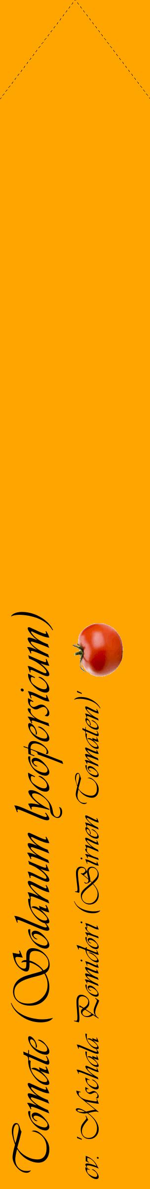 Étiquette de : Solanum lycopersicum cv. 'Mschala Pomidori (Birnen Tomaten)' - format c - style noire22_simpleviv avec comestibilité simplifiée