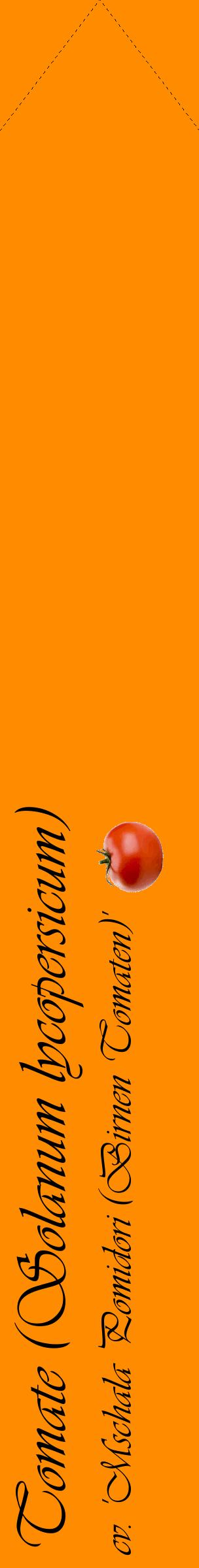 Étiquette de : Solanum lycopersicum cv. 'Mschala Pomidori (Birnen Tomaten)' - format c - style noire23_simpleviv avec comestibilité simplifiée