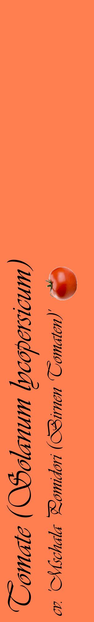 Étiquette de : Solanum lycopersicum cv. 'Mschala Pomidori (Birnen Tomaten)' - format c - style noire24_basiqueviv avec comestibilité simplifiée