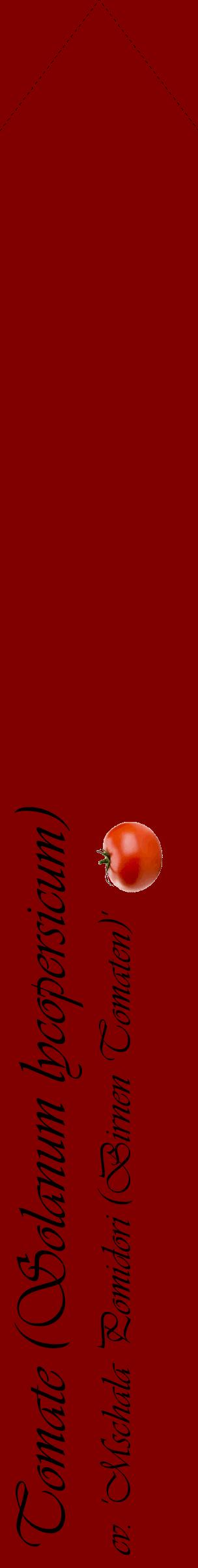 Étiquette de : Solanum lycopersicum cv. 'Mschala Pomidori (Birnen Tomaten)' - format c - style noire29_simpleviv avec comestibilité simplifiée