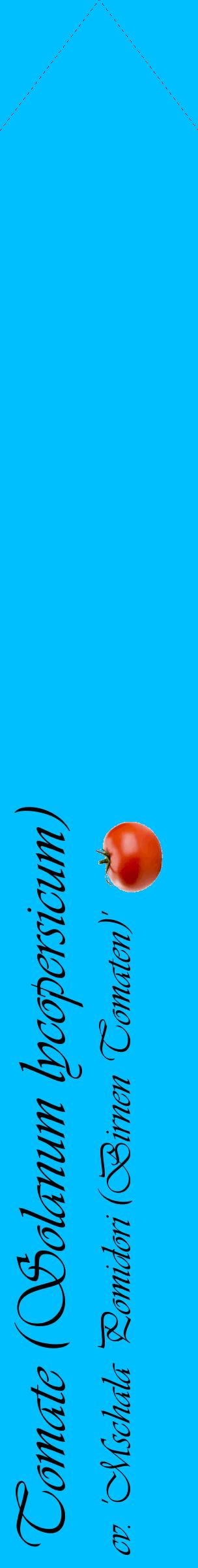 Étiquette de : Solanum lycopersicum cv. 'Mschala Pomidori (Birnen Tomaten)' - format c - style noire2_simpleviv avec comestibilité simplifiée