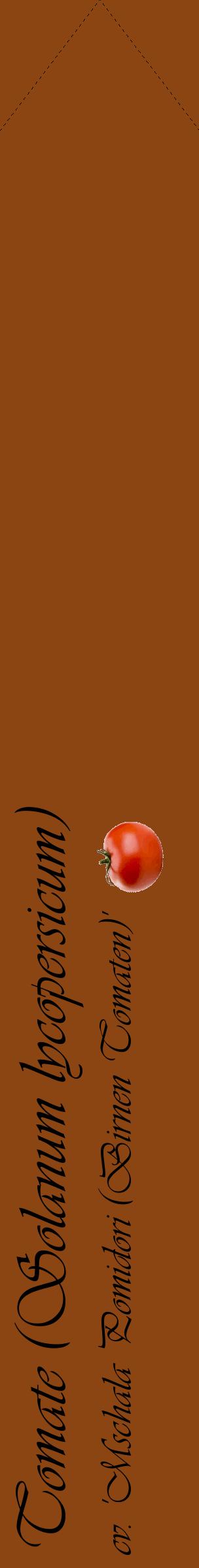 Étiquette de : Solanum lycopersicum cv. 'Mschala Pomidori (Birnen Tomaten)' - format c - style noire30_simpleviv avec comestibilité simplifiée