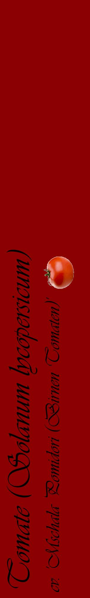 Étiquette de : Solanum lycopersicum cv. 'Mschala Pomidori (Birnen Tomaten)' - format c - style noire34_basiqueviv avec comestibilité simplifiée