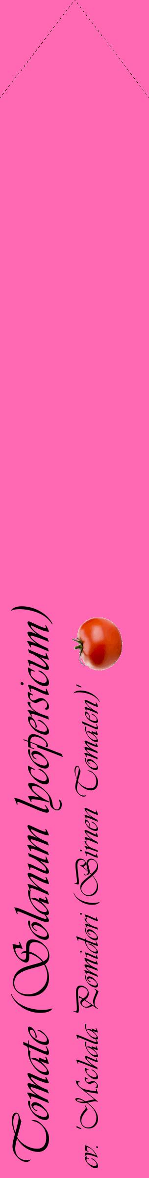 Étiquette de : Solanum lycopersicum cv. 'Mschala Pomidori (Birnen Tomaten)' - format c - style noire42_simpleviv avec comestibilité simplifiée