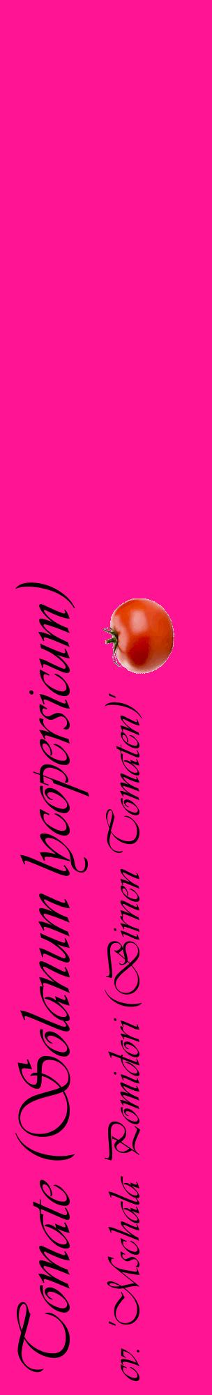 Étiquette de : Solanum lycopersicum cv. 'Mschala Pomidori (Birnen Tomaten)' - format c - style noire43_basiqueviv avec comestibilité simplifiée