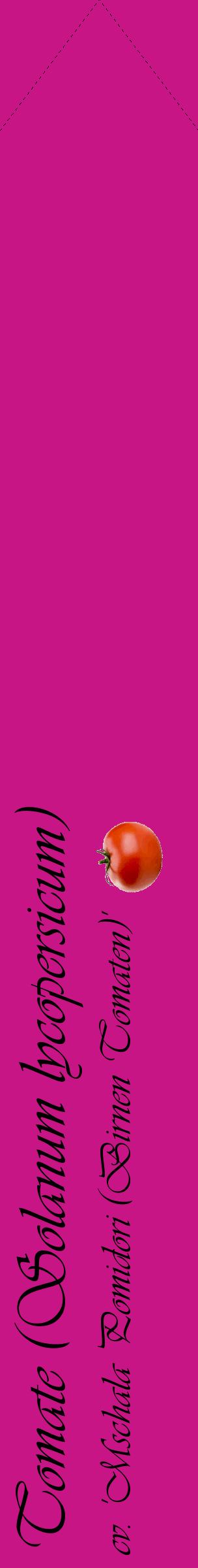 Étiquette de : Solanum lycopersicum cv. 'Mschala Pomidori (Birnen Tomaten)' - format c - style noire45_simpleviv avec comestibilité simplifiée