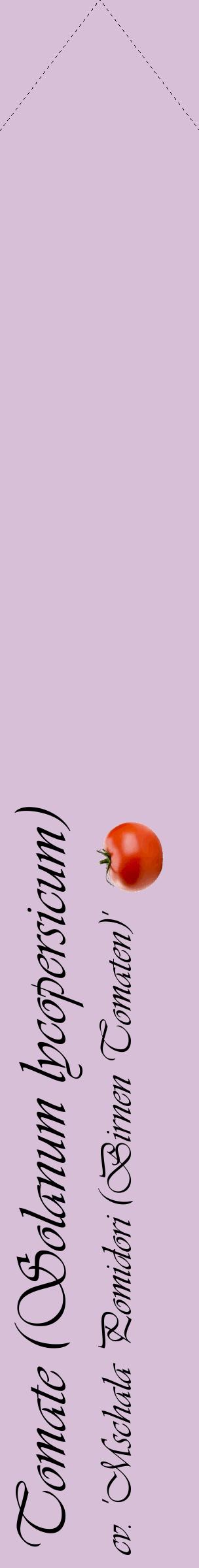 Étiquette de : Solanum lycopersicum cv. 'Mschala Pomidori (Birnen Tomaten)' - format c - style noire54_simpleviv avec comestibilité simplifiée