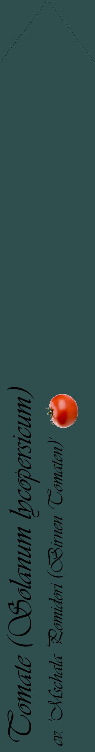 Étiquette de : Solanum lycopersicum cv. 'Mschala Pomidori (Birnen Tomaten)' - format c - style noire58_simpleviv avec comestibilité simplifiée