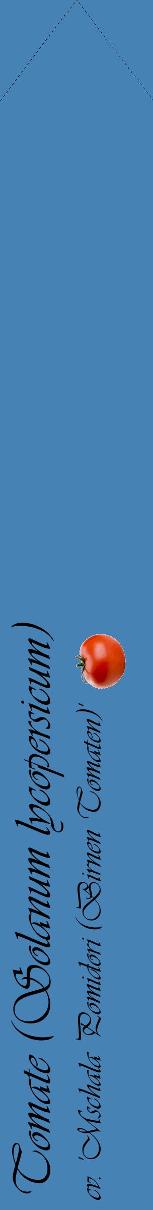 Étiquette de : Solanum lycopersicum cv. 'Mschala Pomidori (Birnen Tomaten)' - format c - style noire5_simpleviv avec comestibilité simplifiée