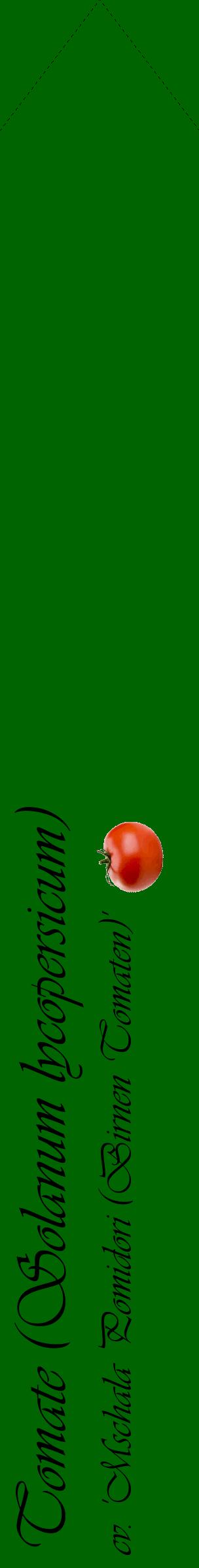 Étiquette de : Solanum lycopersicum cv. 'Mschala Pomidori (Birnen Tomaten)' - format c - style noire8_simpleviv avec comestibilité simplifiée
