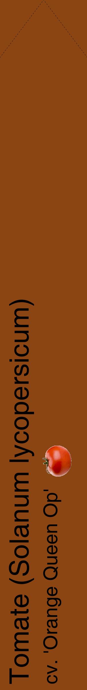 Étiquette de : Solanum lycopersicum cv. 'Orange Queen Op' - format c - style noire30_simplehel avec comestibilité simplifiée