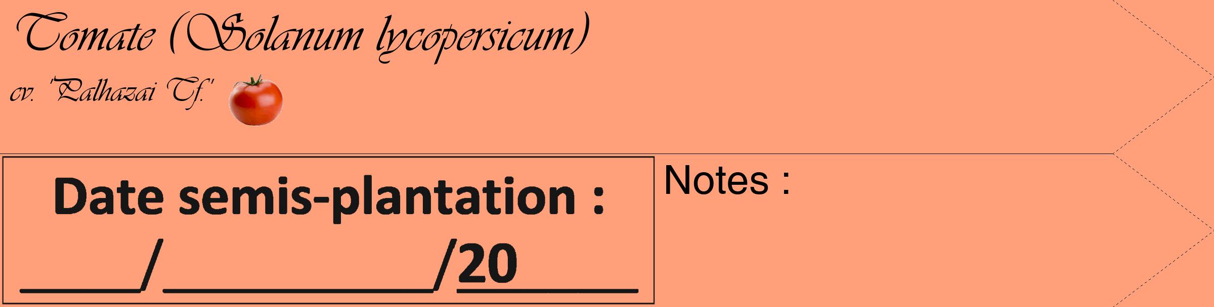 Étiquette de : Solanum lycopersicum cv. 'Palhazai Tf.' - format c - style noire39_simple_simpleviv avec comestibilité simplifiée
