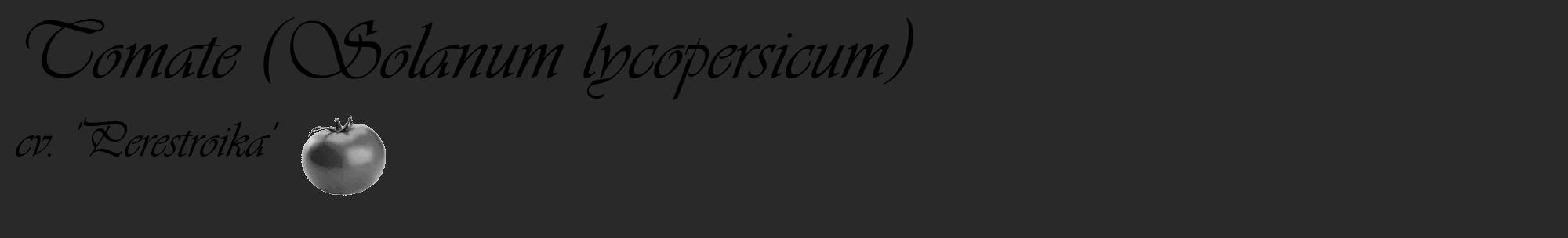 Étiquette de : Solanum lycopersicum cv. 'Perestroika' - format c - style noire34_basique_basiqueviv avec comestibilité simplifiée