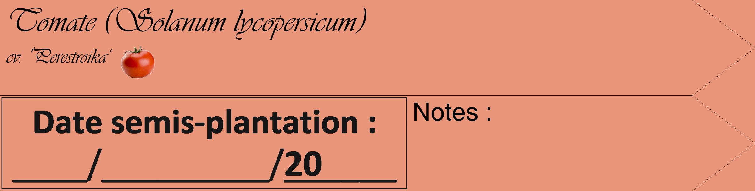 Étiquette de : Solanum lycopersicum cv. 'Perestroika' - format c - style noire37_simple_simpleviv avec comestibilité simplifiée