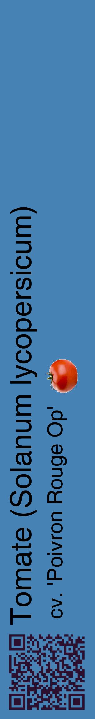 Étiquette de : Solanum lycopersicum cv. 'Poivron Rouge Op' - format c - style noire5_basiquehel avec qrcode et comestibilité simplifiée