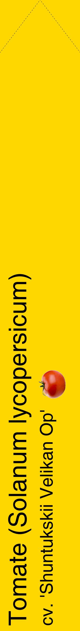 Étiquette de : Solanum lycopersicum cv. 'Shuntukskii Velikan Op' - format c - style noire21_simplehel avec comestibilité simplifiée