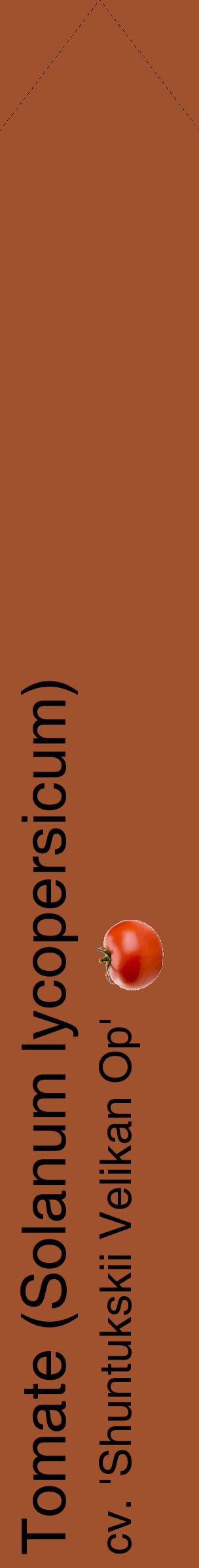 Étiquette de : Solanum lycopersicum cv. 'Shuntukskii Velikan Op' - format c - style noire32_simplehel avec comestibilité simplifiée