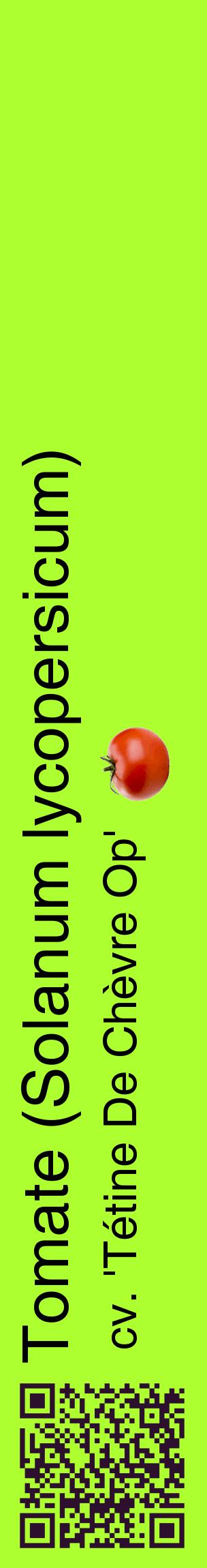 Étiquette de : Solanum lycopersicum cv. 'Tétine De Chèvre Op' - format c - style noire17_basiquehel avec qrcode et comestibilité simplifiée