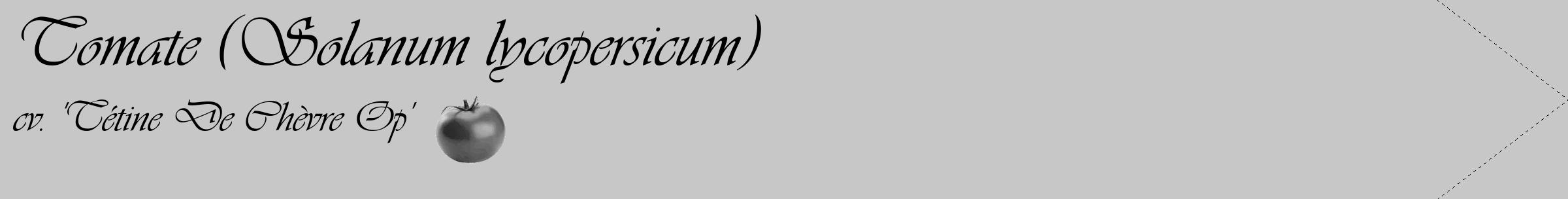 Étiquette de : Solanum lycopersicum cv. 'Tétine De Chèvre Op' - format c - style noire15_simple_simpleviv avec comestibilité simplifiée