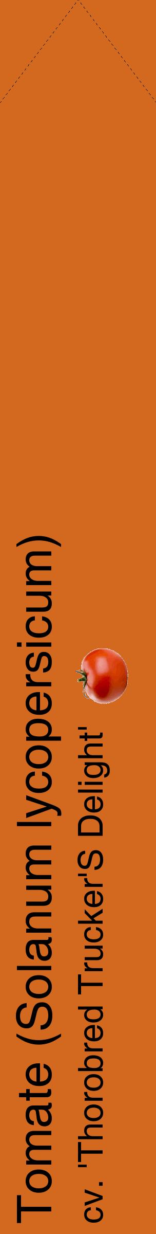 Étiquette de : Solanum lycopersicum cv. 'Thorobred Trucker'S Delight' - format c - style noire31_simplehel avec comestibilité simplifiée