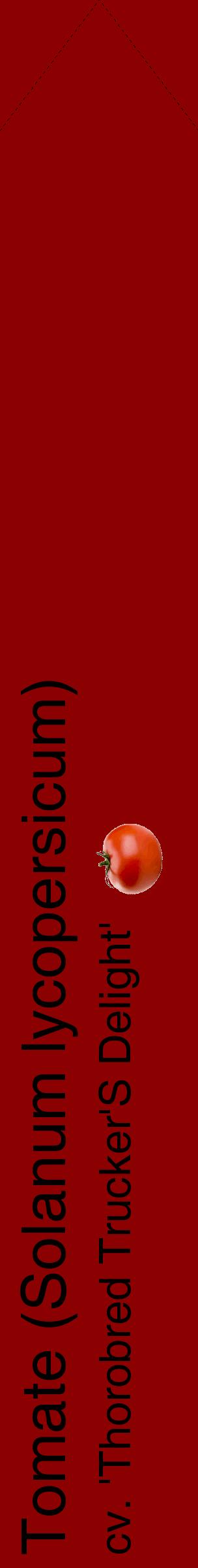 Étiquette de : Solanum lycopersicum cv. 'Thorobred Trucker'S Delight' - format c - style noire34_simplehel avec comestibilité simplifiée