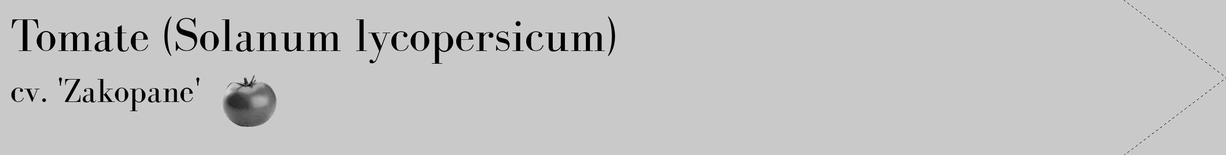Étiquette de : Solanum lycopersicum cv. 'Zakopane' - format c - style noire54simple_simple_simplebod avec comestibilité simplifiée