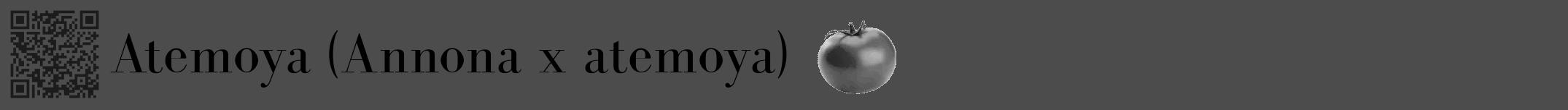 Étiquette de : Annona x atemoya - format a - style noire27bod avec qrcode et comestibilité simplifiée