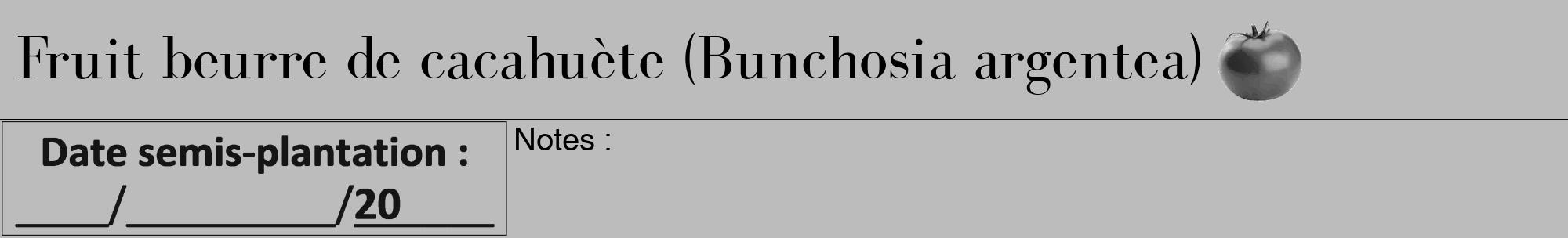Étiquette de : Bunchosia argentea - format a - style noire1bod avec comestibilité simplifiée
