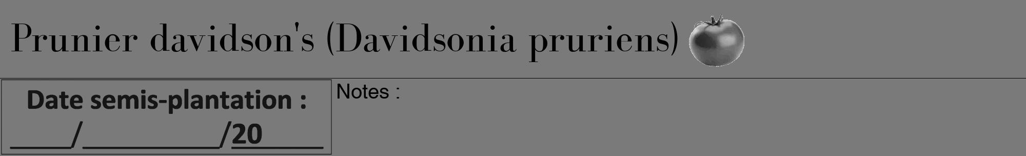 Étiquette de : Davidsonia pruriens - format a - style noire3bod avec comestibilité simplifiée